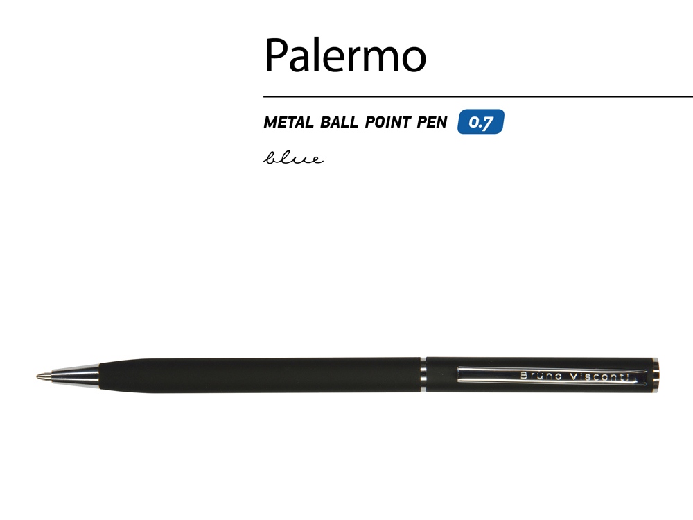 Ручка металлическая шариковая «Palermo», софт-тач