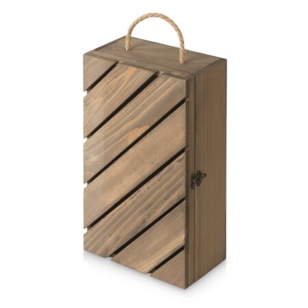 Коробка подарочная из массива дерева «Two-bottle box»